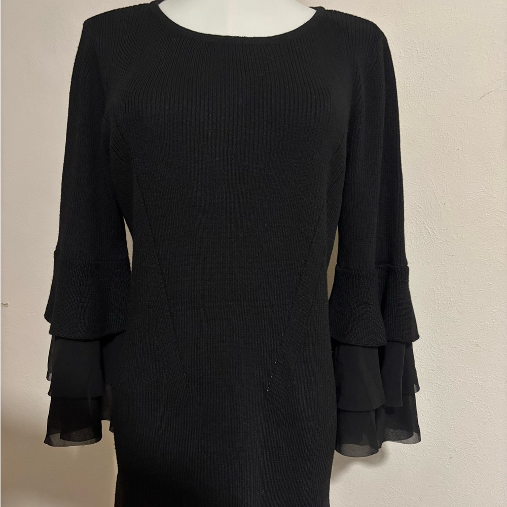 Design History Sweater Ethelda Ruffle Bell Sleeve Sweater XL EXC - Picture 3 of 9